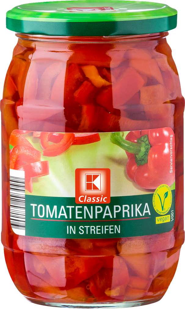 Abbildung des Sortimentsartikels K-Classic Tomatenpaprika in Streifen 320g