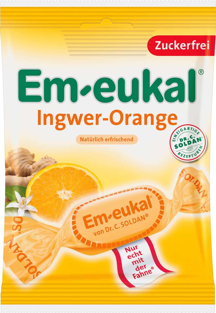 Abbildung des Sortimentsartikels Em-eukal Ingwer-Orange 75g