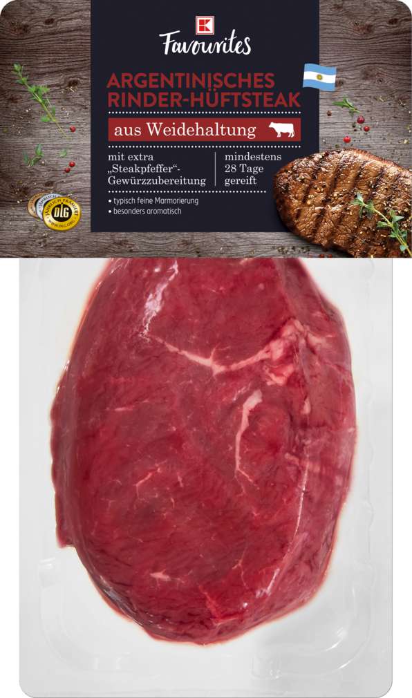 Abbildung des Sortimentsartikels K-Favourites Argentinisches Hüftsteak mit Steakpfeffer
