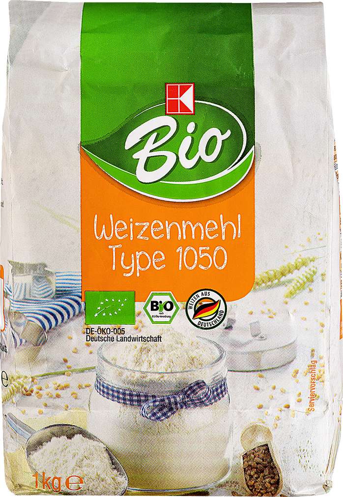 Abbildung des Sortimentsartikels K-Bio Weizenmehl Type 1050 1kg