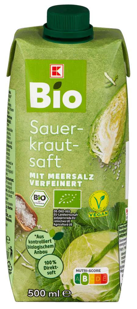 Abbildung des Sortimentsartikels K-Bio Sauerkrautsaft 0,5l