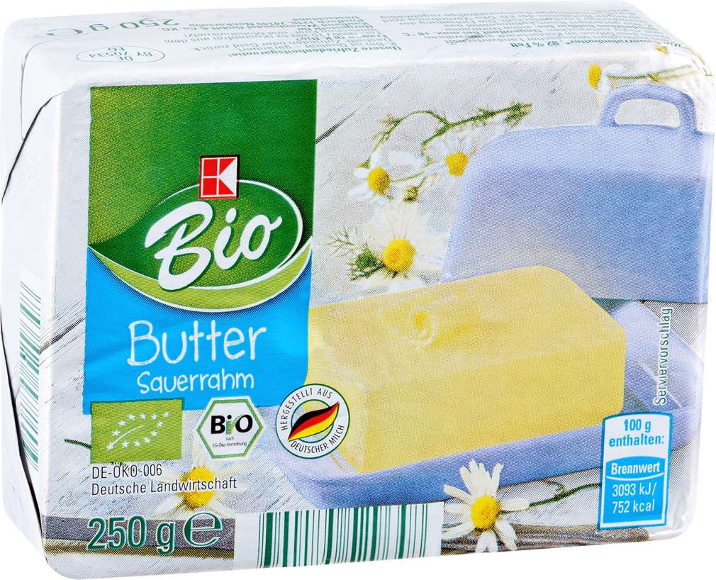 Abbildung des Sortimentsartikels K-Bio Sauerrahm Butter 250g