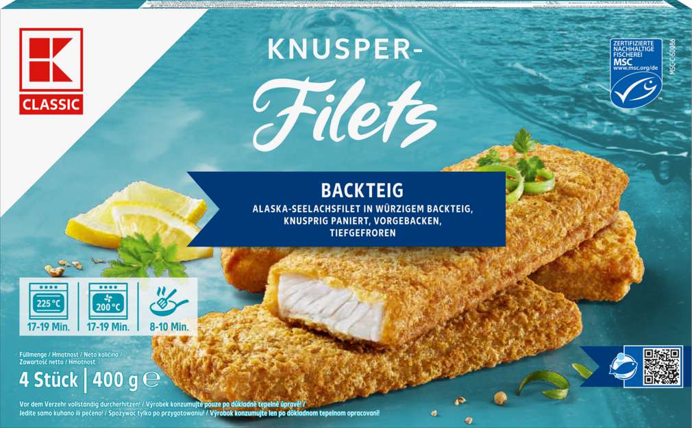 Abbildung des Sortimentsartikels K-Classic Knusperfilet im Backteig 400g
