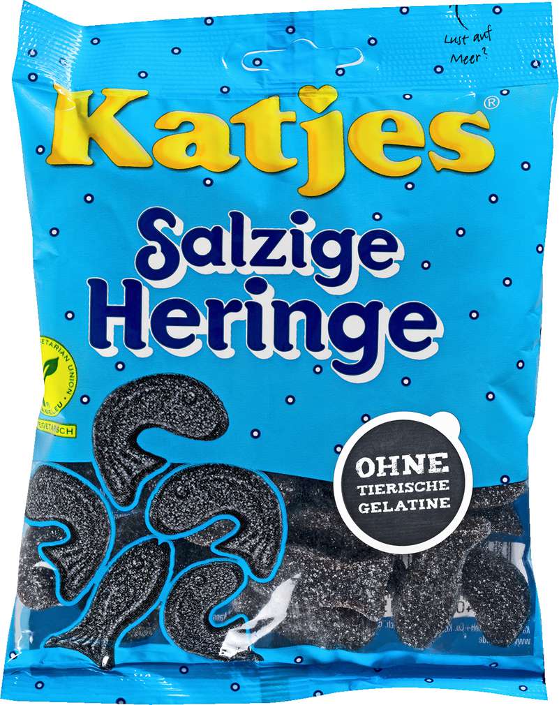 Abbildung des Sortimentsartikels Katjes Salzige Heringe ohne tierische Gelatine 200g