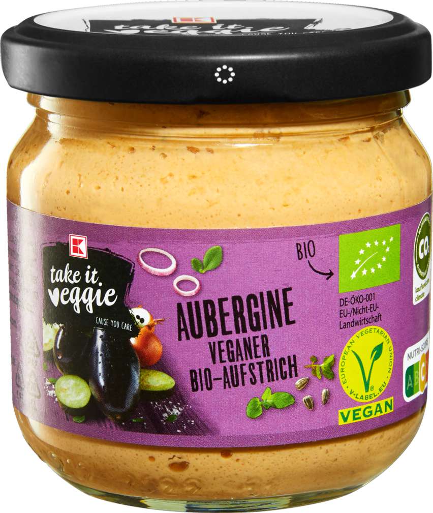 Abbildung des Sortimentsartikels K-Take it Veggie Bio Aufstrich Aubergine 180g