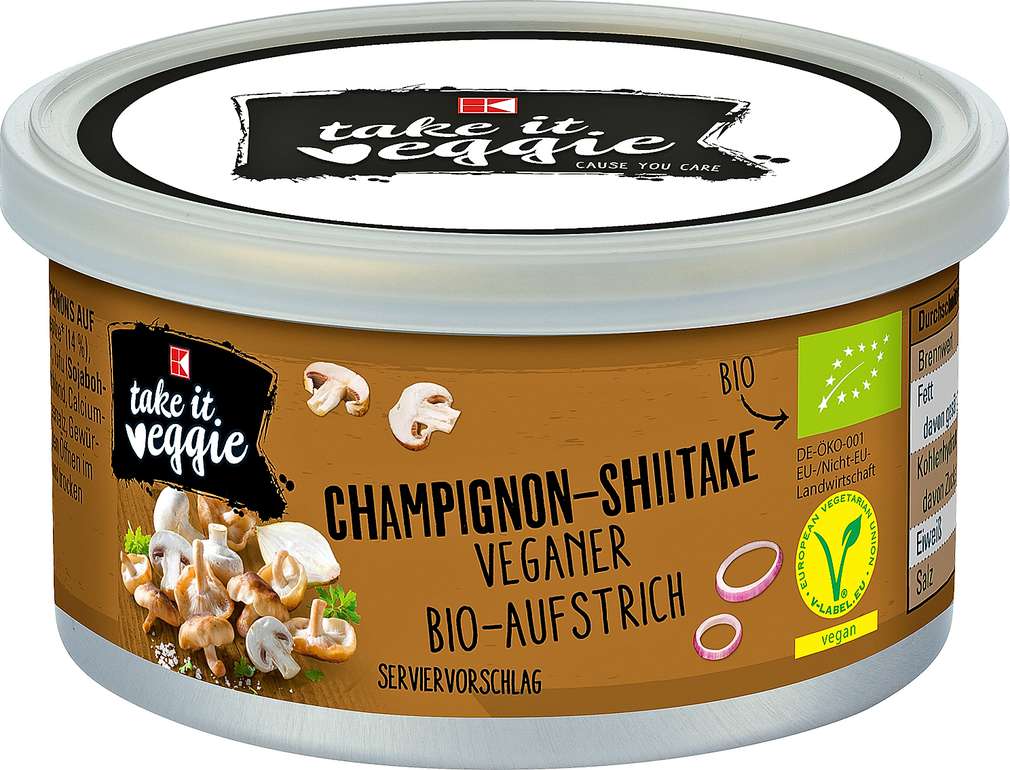 Abbildung des Sortimentsartikels K-Take it Veggie Bio Aufstrich Champignon-Shiitake 125g
