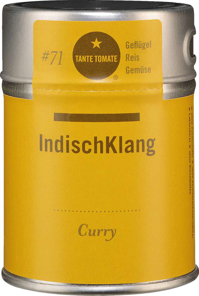 Abbildung des Sortimentsartikels Tante Tomate IndischKlang - Curry 50g