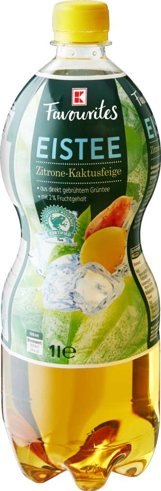 Abbildung des Sortimentsartikels K-Favourites Eistee Zitrus-Kaktusfeige 1,0l
