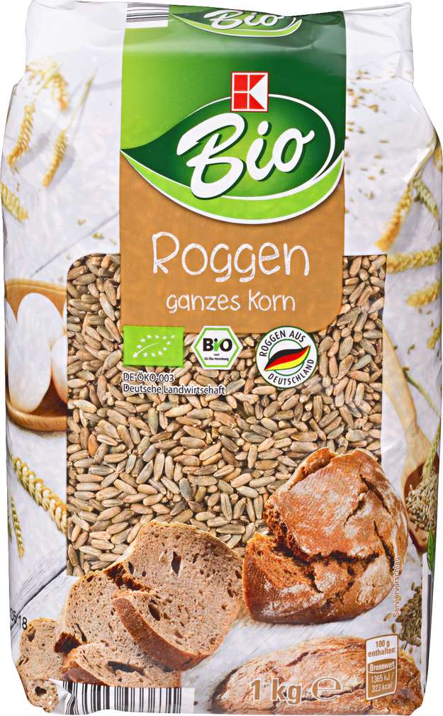 Abbildung des Sortimentsartikels K-Bio Roggen ganzes Korn 1kg
