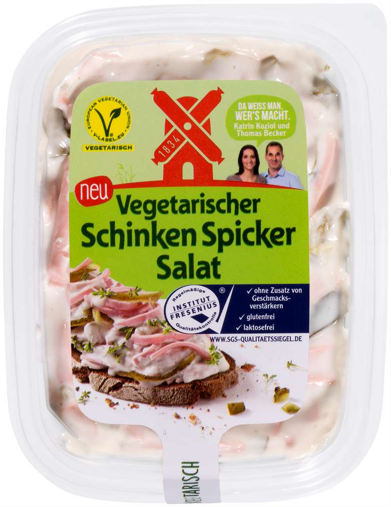Abbildung des Sortimentsartikels Rügenwalder Mühle Schinken Spicker Salat vegetarisch 150g