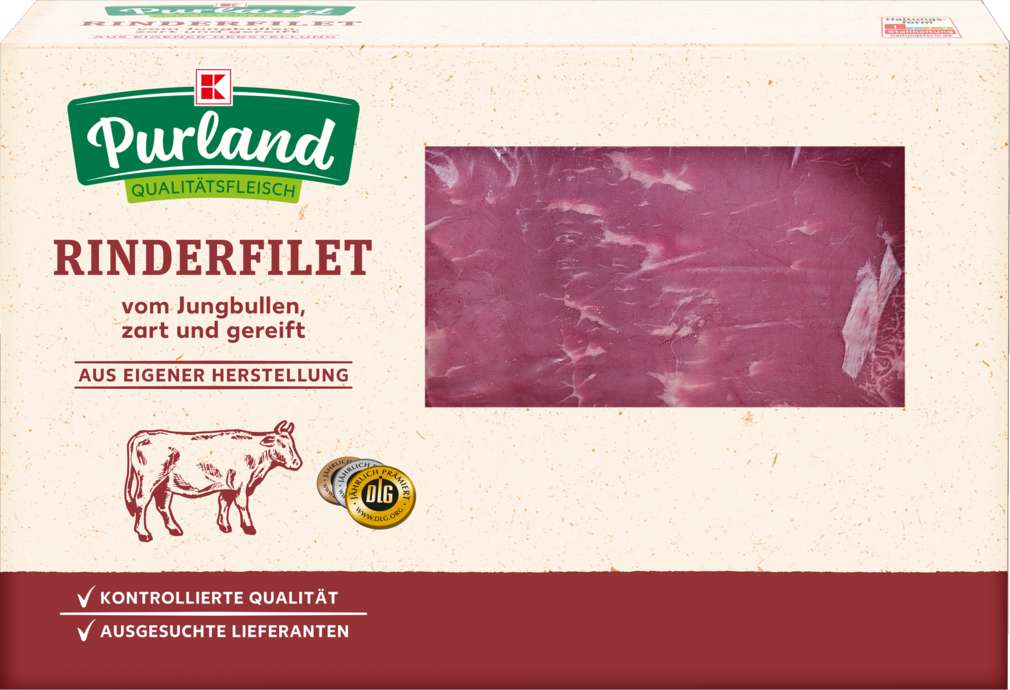 Abbildung des Sortimentsartikels K-Purland Rinderfilet am Stück vom Jungbullen