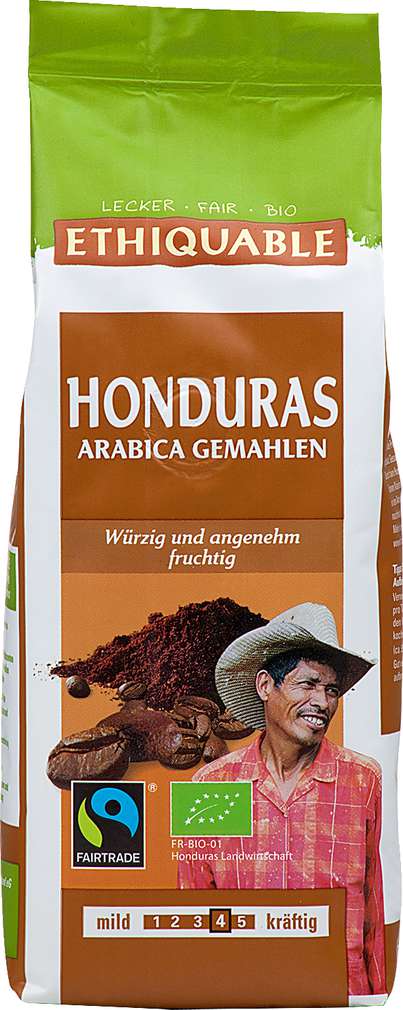 Abbildung des Sortimentsartikels Ethiquable Honduras Arabica gemahlen 250g