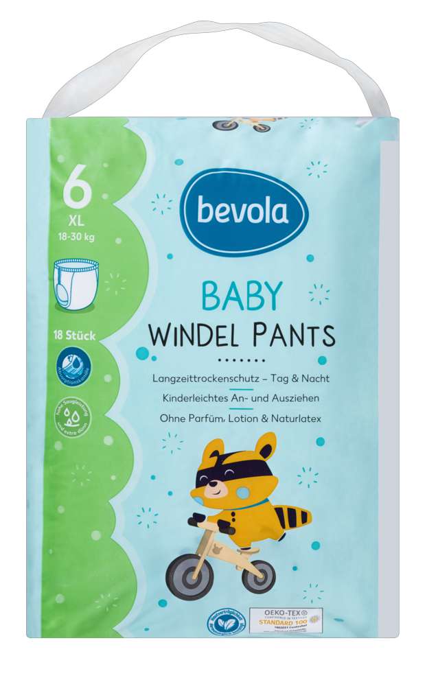 Abbildung des Sortimentsartikels Bevola Windel Pants XL