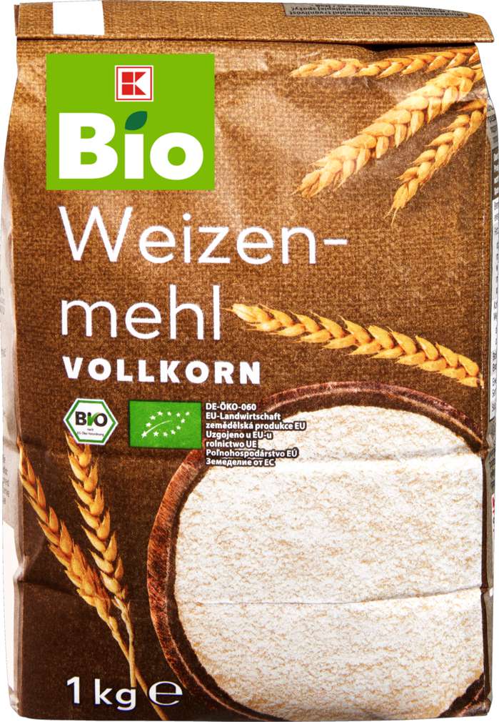 Abbildung des Sortimentsartikels K-Bio Weizenmehl Vollkorn 1kg