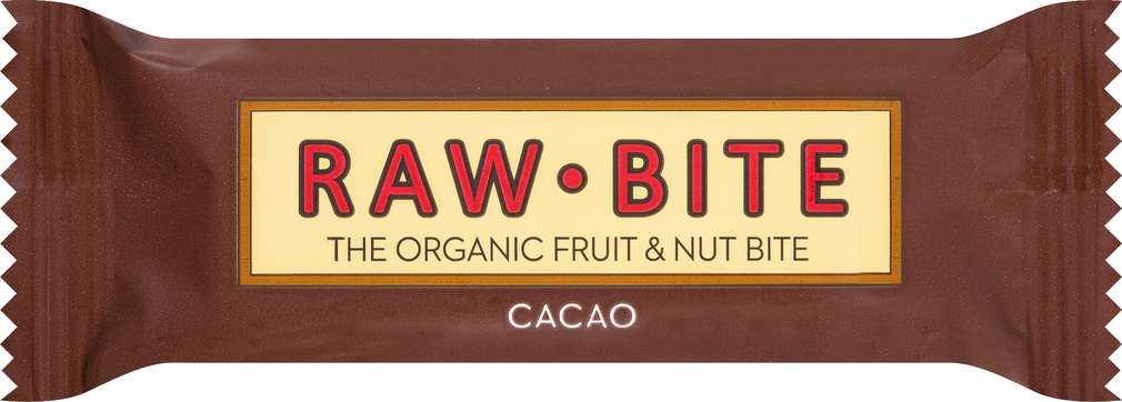 Abbildung des Sortimentsartikels Raw Bite Bio-Rohkostriegel Cacao, vegan 50g