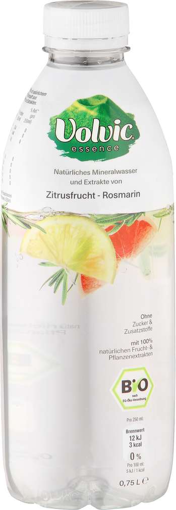 Abbildung des Sortimentsartikels Volvic Essence Zitrone-Grapefruit-Rosmarin 0,75l