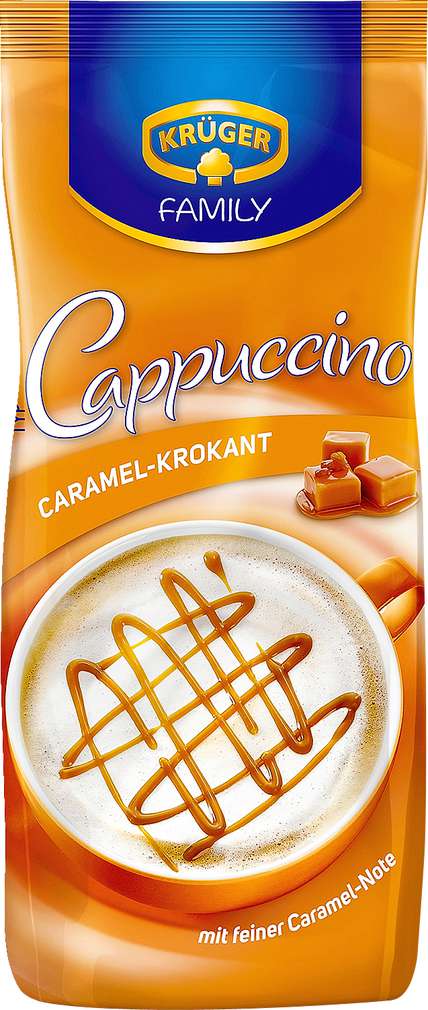 Abbildung des Sortimentsartikels Krüger Family Cappuccino Caramel-Krokant 500g