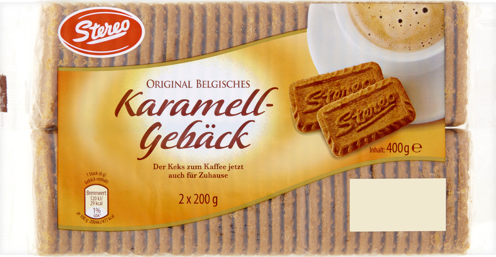Abbildung des Sortimentsartikels Stereo Original Belgisches Karamell-Gebäck 2x200g