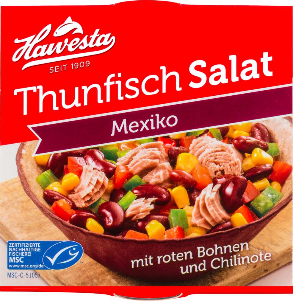Abbildung des Sortimentsartikels Hawesta MSC Thunfisch Salat Mexico