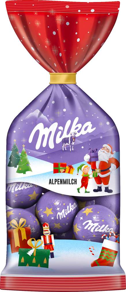 Abbildung des Sortimentsartikels Milka Alpenmilch Kugeln 100g
