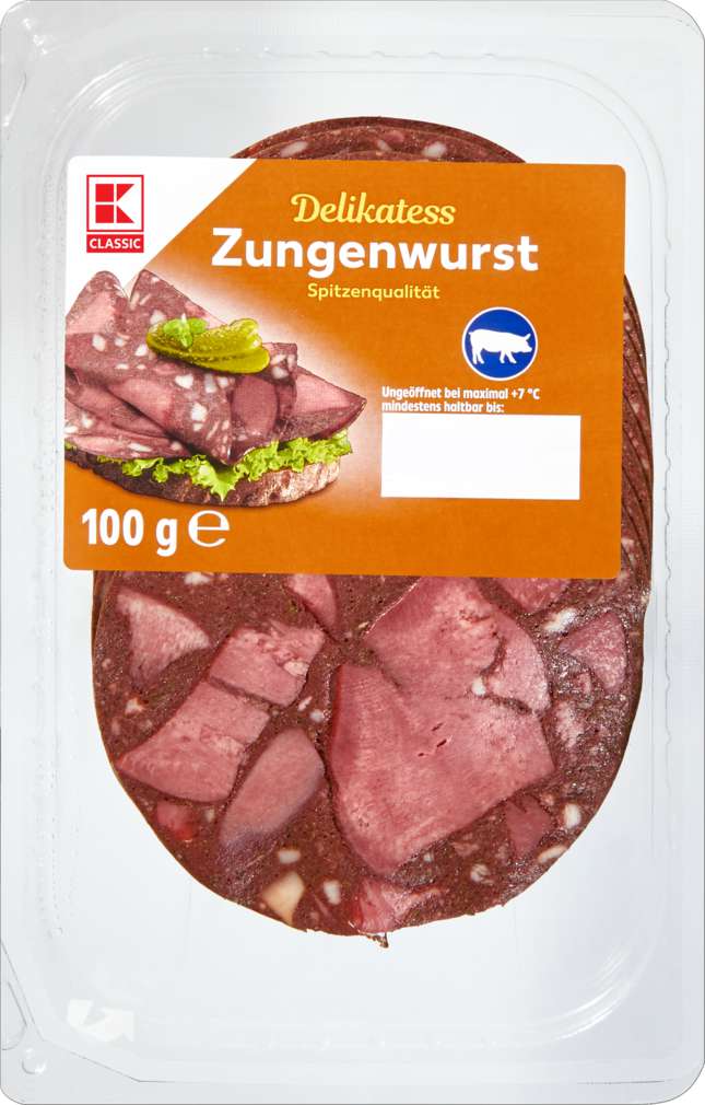 Abbildung des Sortimentsartikels K-Classic Zungenwurst 100g