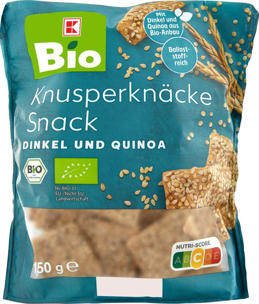 Abbildung des Sortimentsartikels K-Bio Knusperknäcke Snack Dinkel-Quinoa 150g