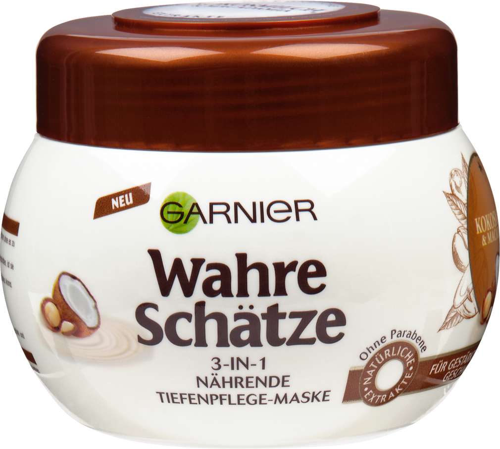 Abbildung des Sortimentsartikels Garnier Wahre Schätze Haarmaske Kokosmilch 300ml