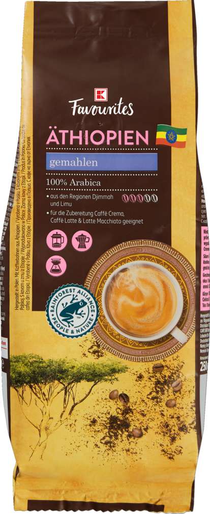 Abbildung des Sortimentsartikels K-Favourites Kaffee gemahlen Äthiopien 250g