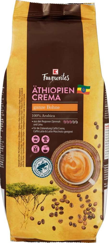 Abbildung des Sortimentsartikels K-Favourites Ganze Kaffeebohnen Äthiopien 500g