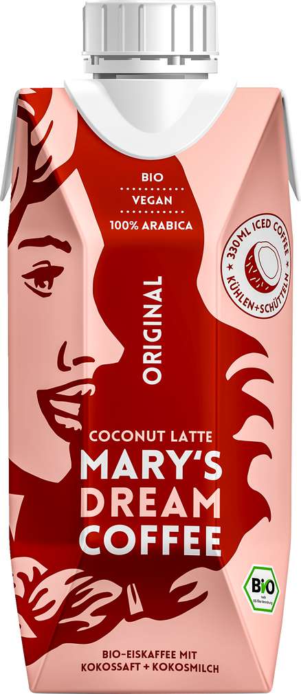 Abbildung des Sortimentsartikels Marys Dream Coffee Bio Coconut Latte 330ml