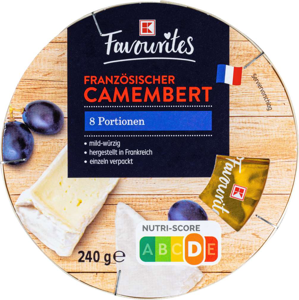 Abbildung des Sortimentsartikels K-Favourites Camembert Caractère 45% Fett i.Tr. 250g