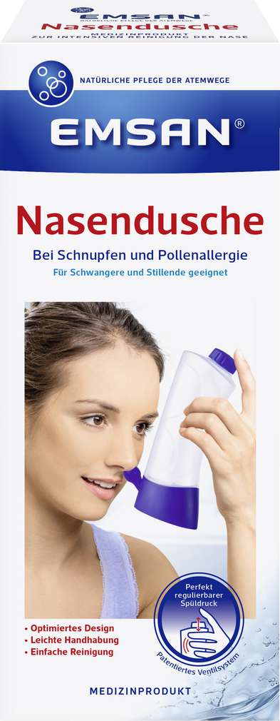 Abbildung des Sortimentsartikels Emsan Nasendusche+Spülsalz 10 Stück
