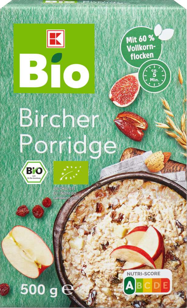 Abbildung des Sortimentsartikels K-Bio Porridge Bircher 500g