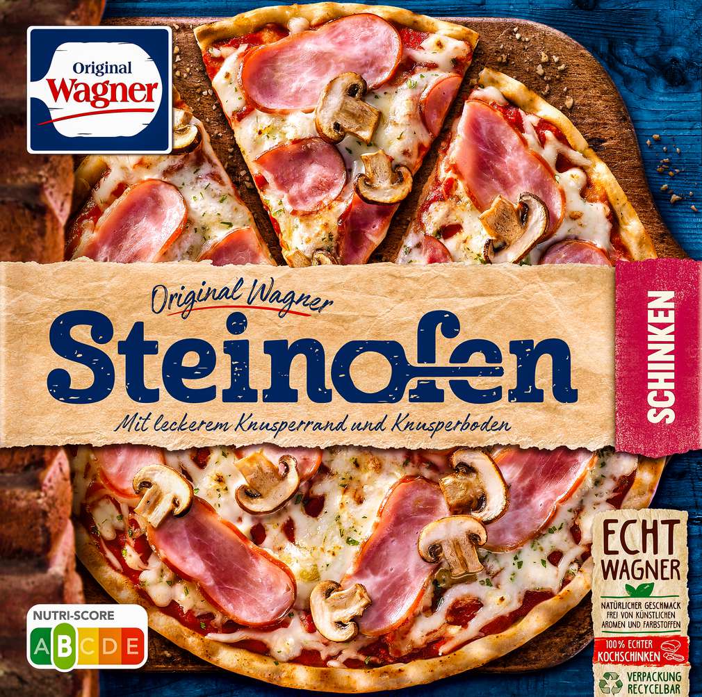 Abbildung des Sortimentsartikels Wagner Steinofen-Pizza Schinken 350g