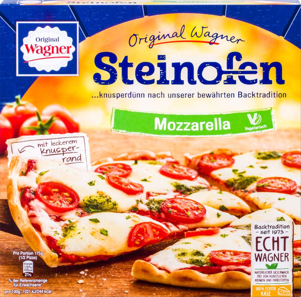 Abbildung des Sortimentsartikels Wagner Steinofen-Pizza Mozzarella 350g
