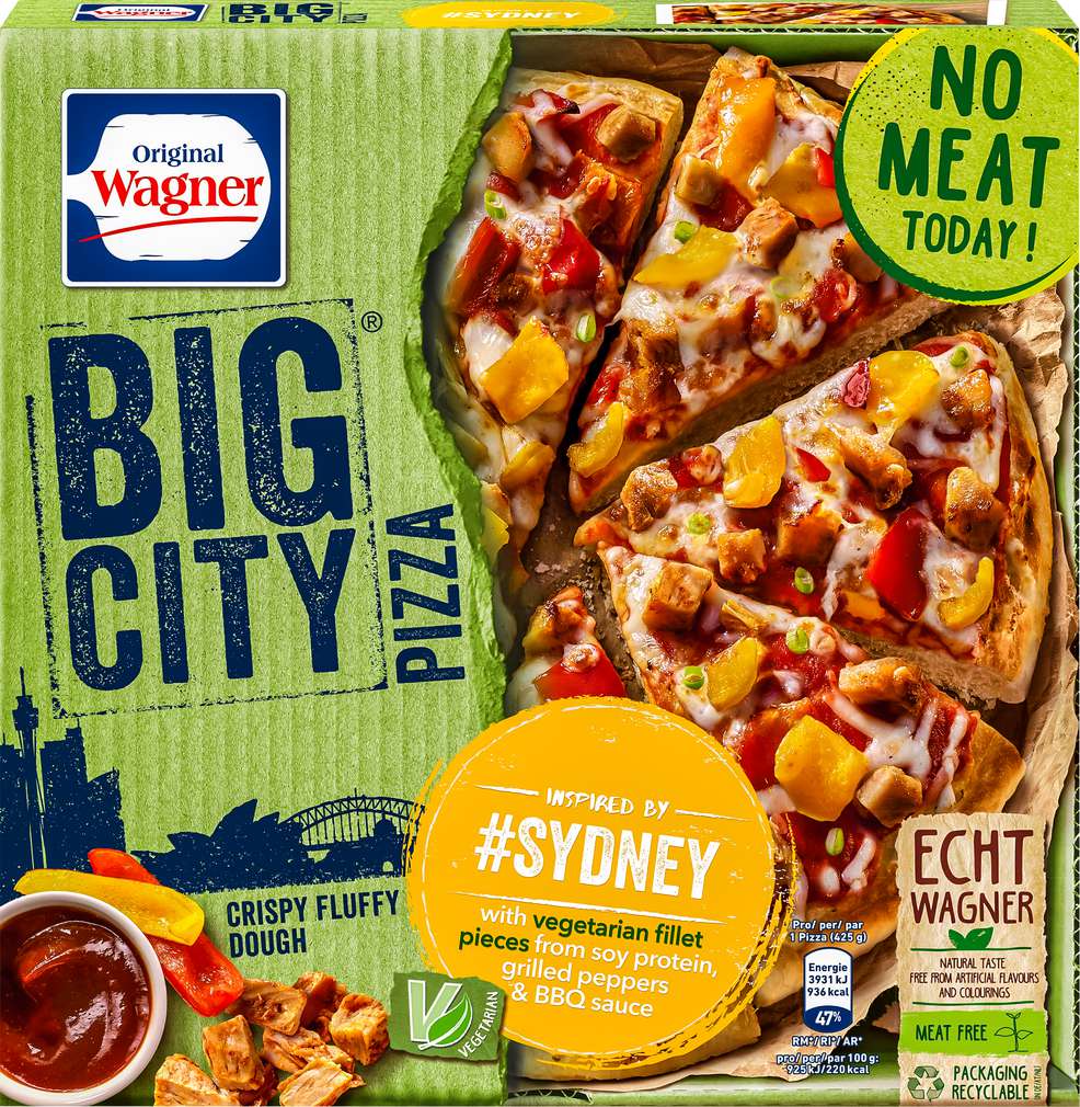 Abbildung des Sortimentsartikels Wagner Big City Pizza Sydney Veggie 425g