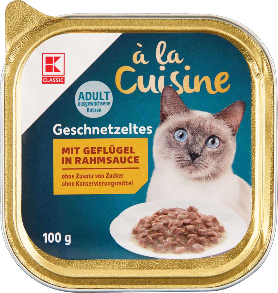Abbildung des Sortimentsartikels K-Classic Katzennahrung Geflügel+Rahmsauce 100g