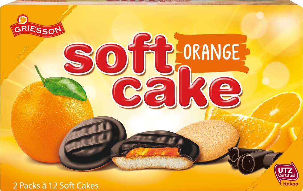 Abbildung des Sortimentsartikels Griesson Soft Cake Orange Zartbitter300g
