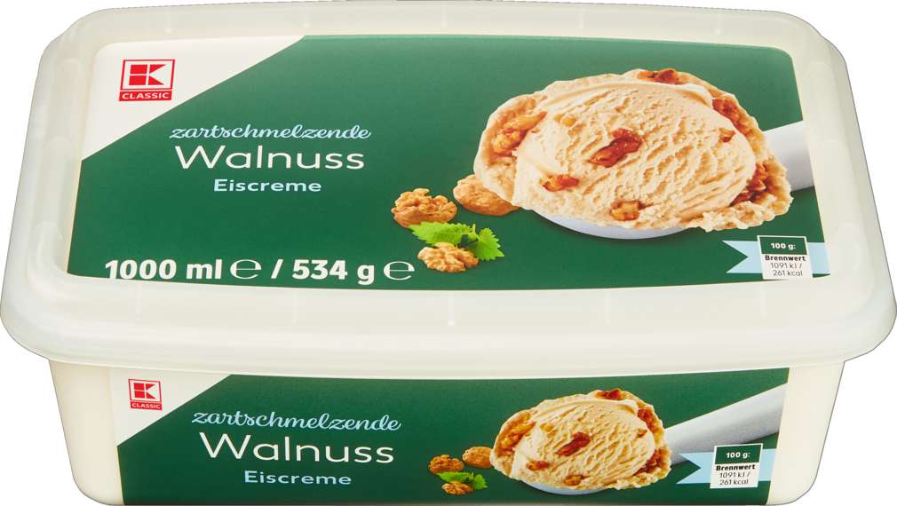 Abbildung des Sortimentsartikels K-Classic Walnuss Eis 1000ml