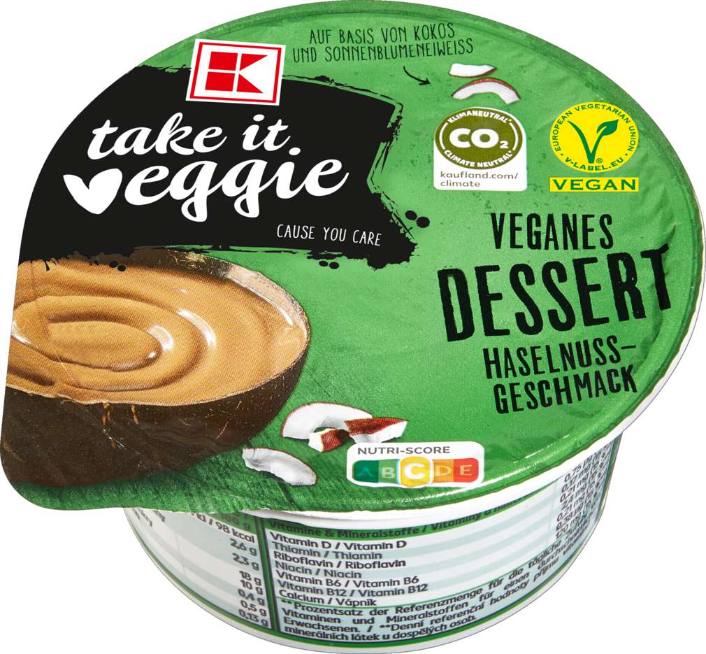 Abbildung des Sortimentsartikels K-Take it Veggie Dessert Haselnuss vegan 150g