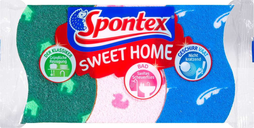 Abbildung des Sortimentsartikels Spontex Sweet Home Schwammset 3 Stück