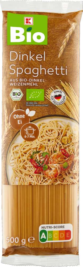 Abbildung des Sortimentsartikels K-Bio Dinkel-Spaghetti 500g