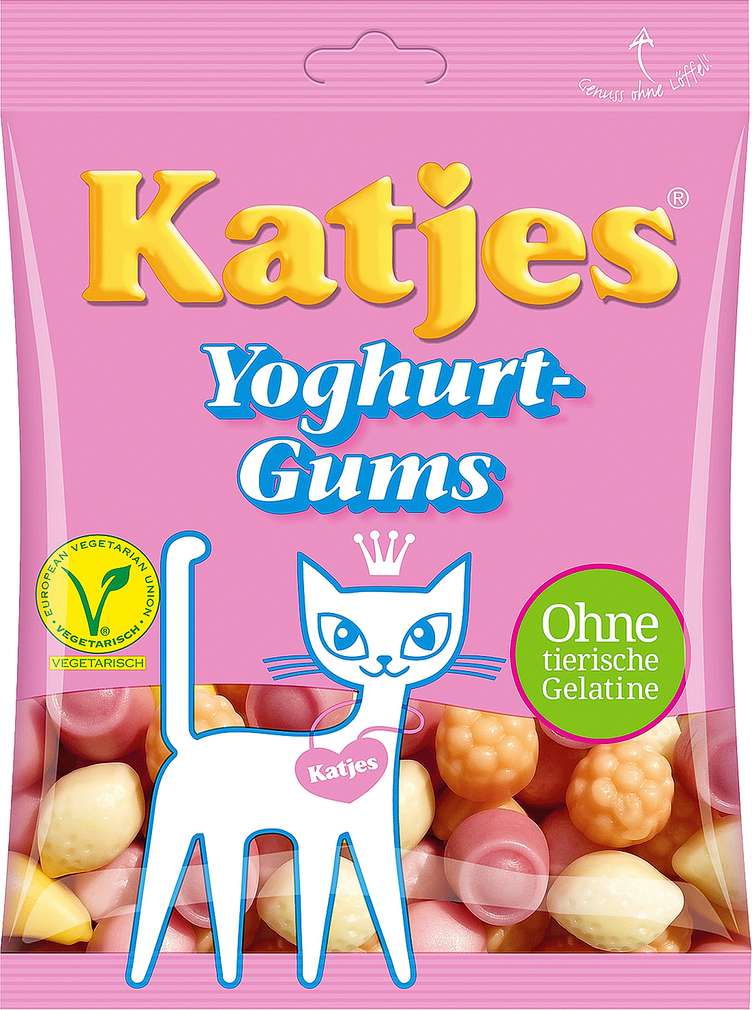 Abbildung des Sortimentsartikels Katjes Yoghurt-Gums ohne tierische Gelatine 200g