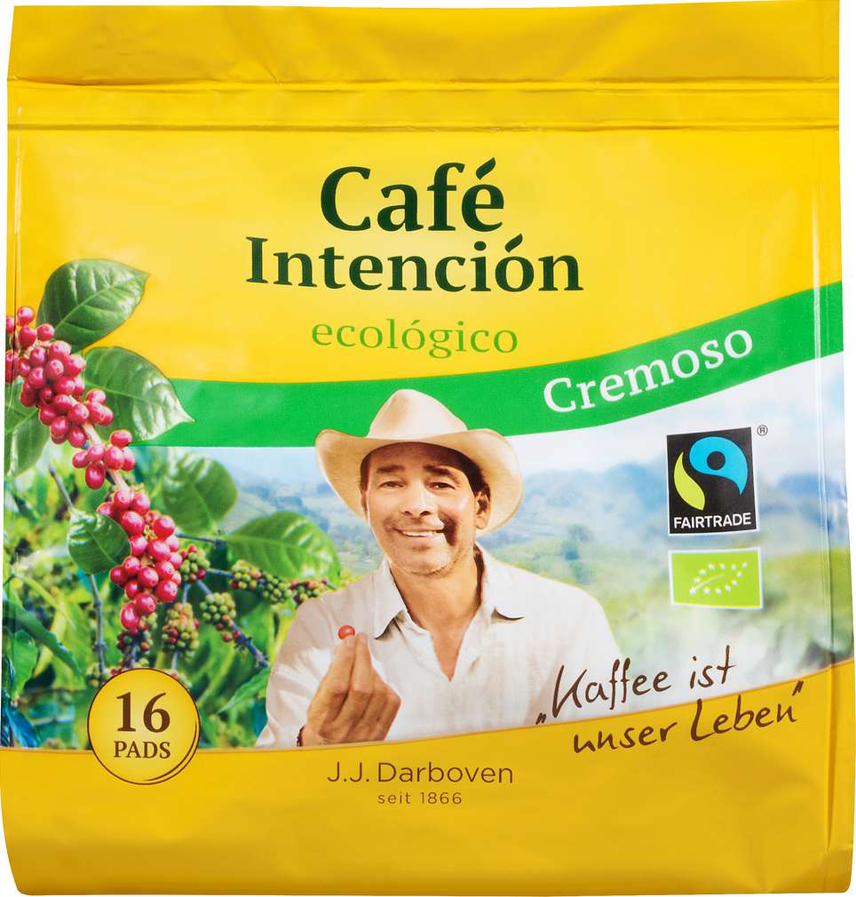 Abbildung des Sortimentsartikels Darboven Café Intención Ecólogico Cremaso 16 Pads 112g