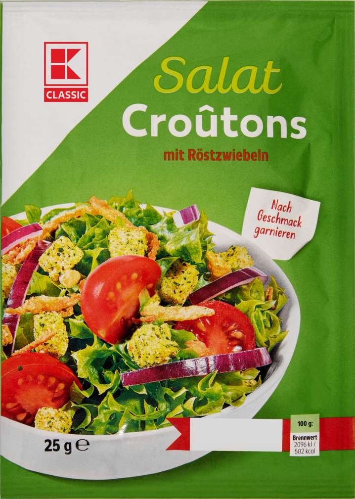 Abbildung des Sortimentsartikels K-Classic Salatcroutons Röstzwiebel 25g