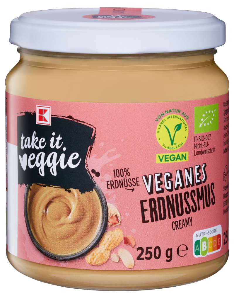 Abbildung des Sortimentsartikels K-Take it Veggie Veganes Bio-Erdnuss-Mus 250g