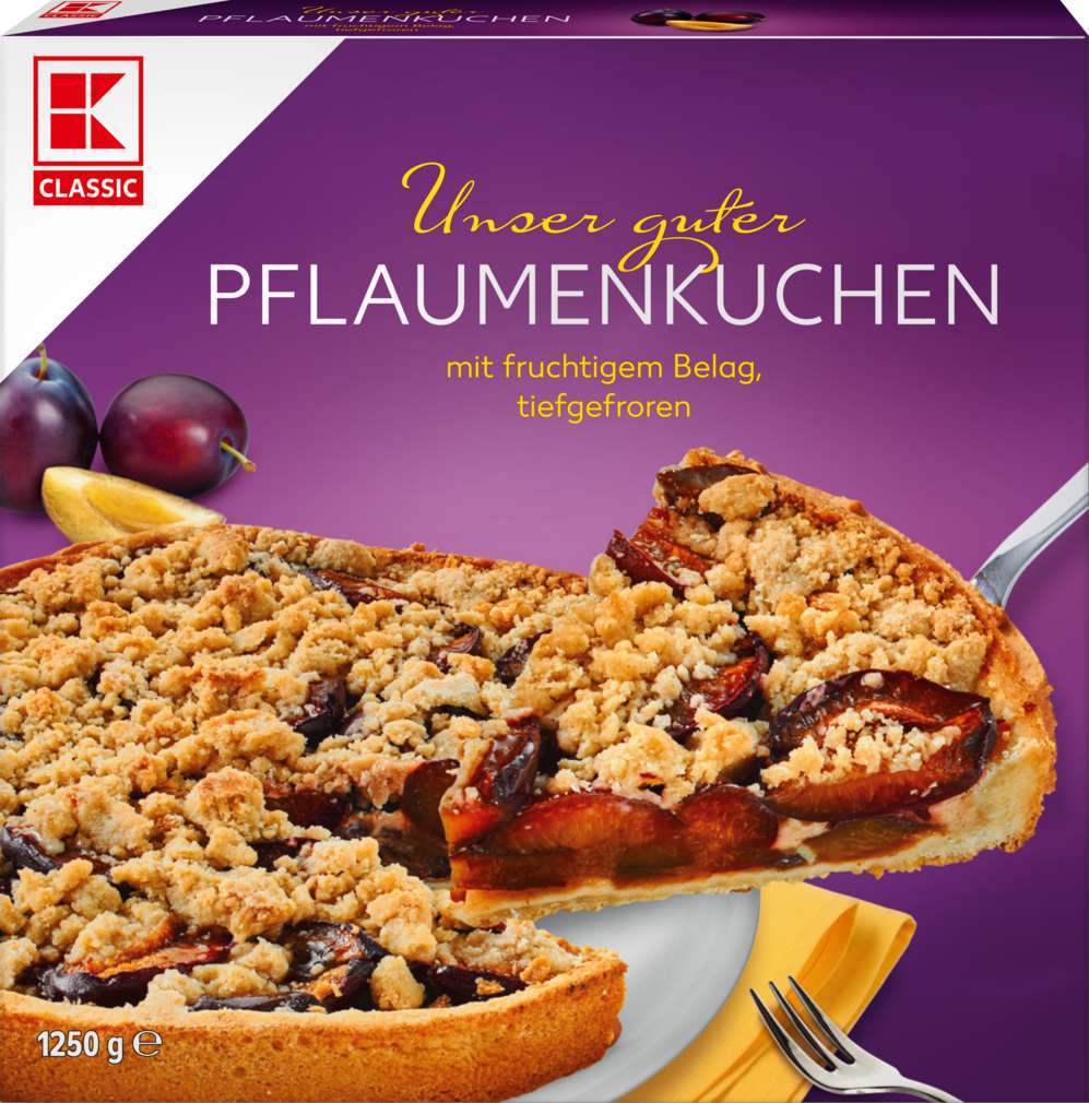 Abbildung des Sortimentsartikels K-Classic Pflaumen-Streuselkuchen 1250g