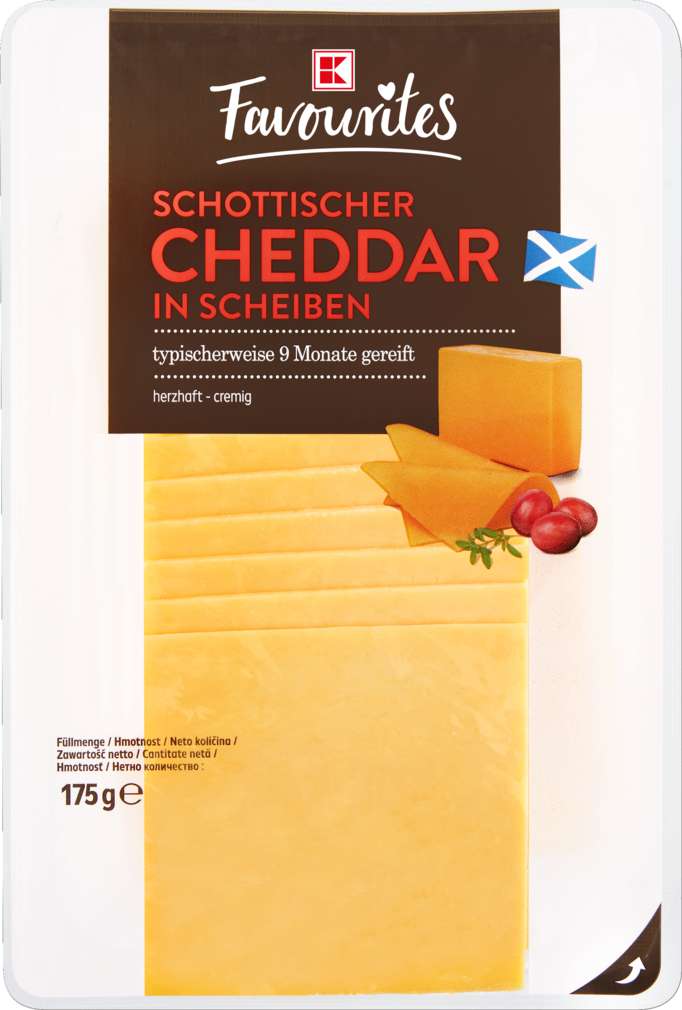 Abbildung des Sortimentsartikels K-Favourites Cheddar Scheiben 175g