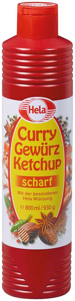 Abbildung des Sortimentsartikels Hela Curry Gewürz Ketchup scharf 800ml
