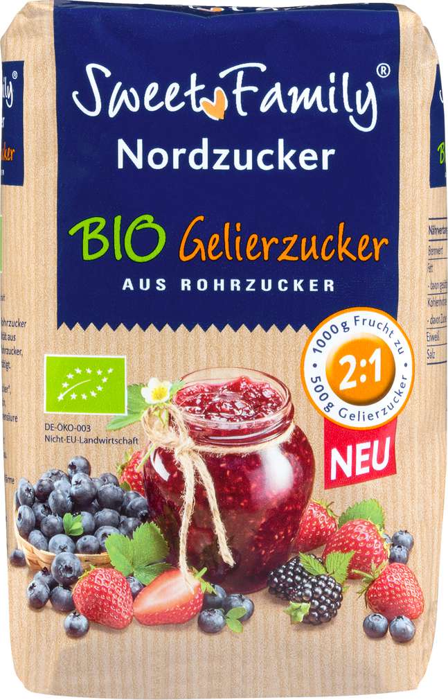 Abbildung des Sortimentsartikels Nordzucker Bio-Gelierzucker 2:1 500g